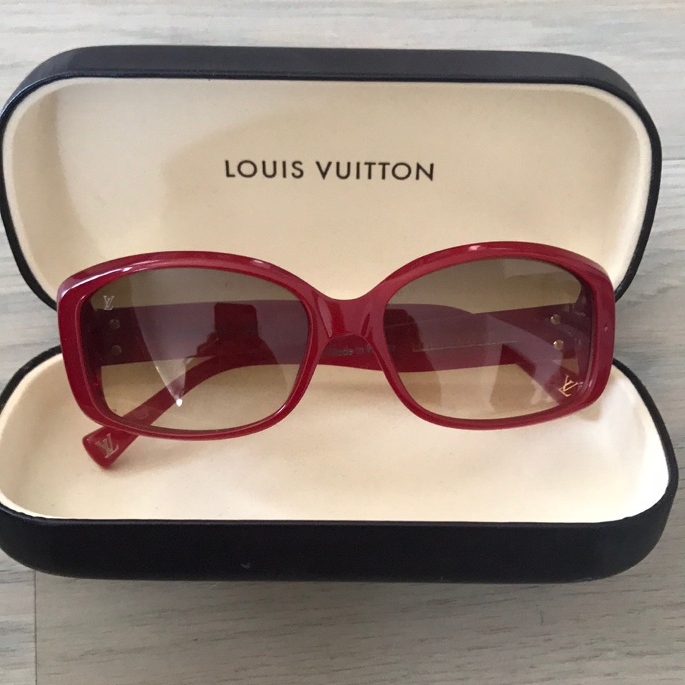 Red Louis Vuitton sunglasses